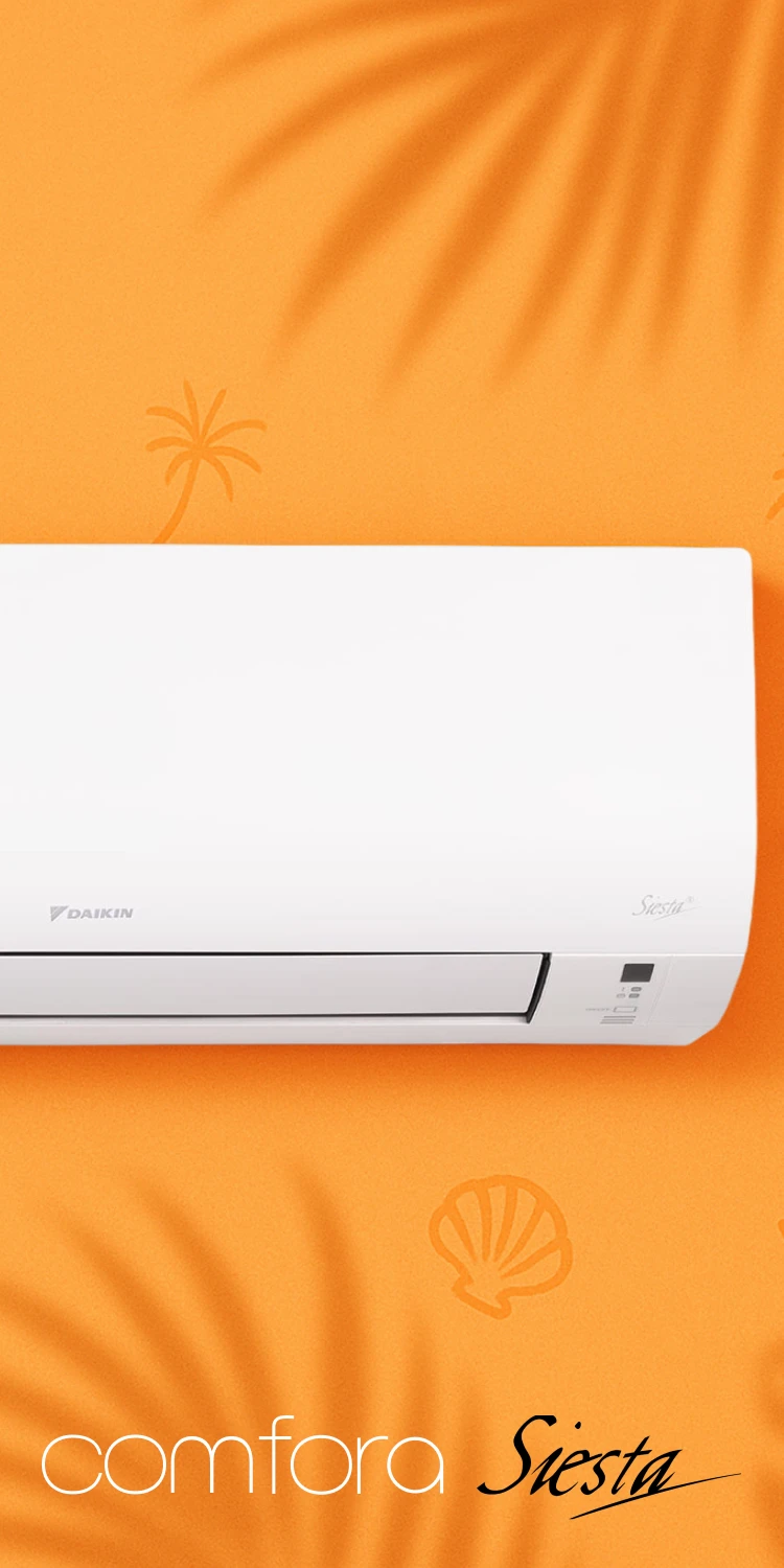 Daikin klima uređaj u moderno uređenom dnevnom boravku